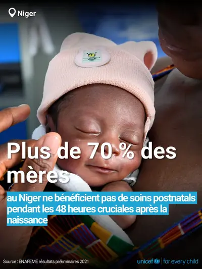 Postnatal care tile for Niger, Bold number · French
