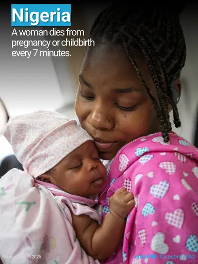 Maternal mortality tile for Nigeria, Photo · English