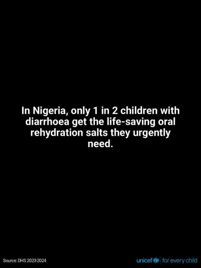 Oral rehydration salts tile for Nigeria, Text only · English