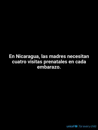 Antenatal care tile for Nicaragua, Text only · Spanish
