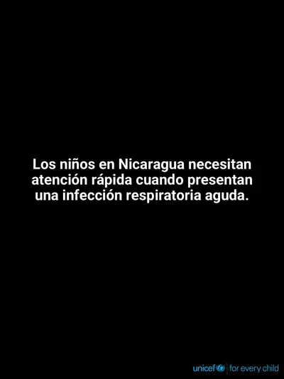 Childhood pneumonia tile for Nicaragua, Text only · Spanish