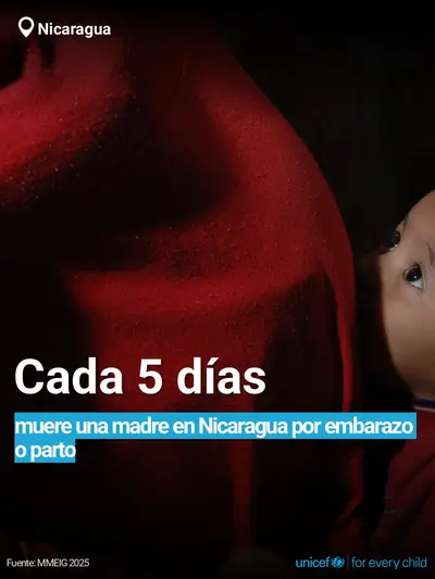 Maternal mortality tile for Nicaragua, Bold number · Spanish