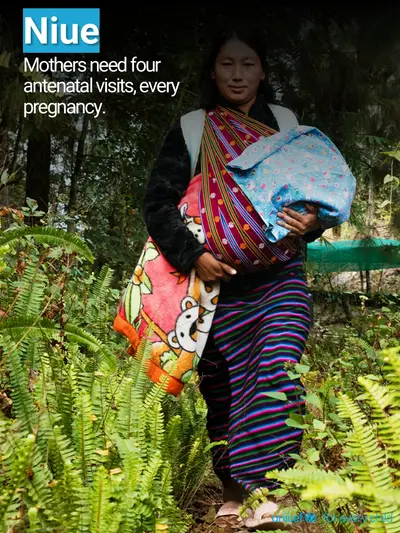 Antenatal care tile for Niue, Photo · English