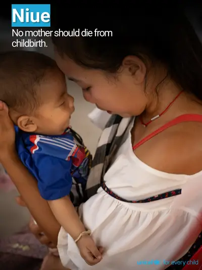 Maternal mortality tile for Niue, Photo · English