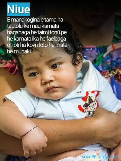 Childhood pneumonia tile for Niue, Photo · Niuean