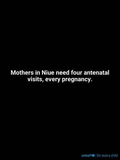 Antenatal care tile for Niue, Text only · English