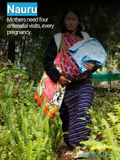 Antenatal care tile for Nauru, Photo · English