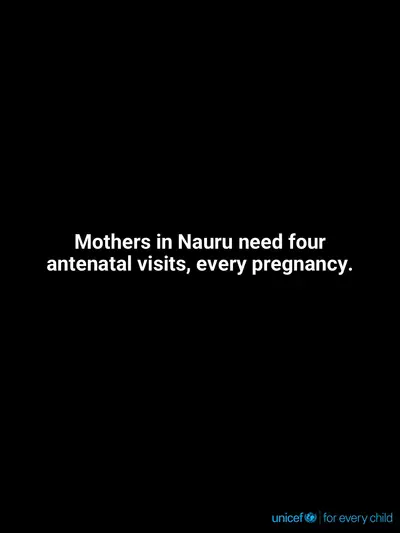 Antenatal care tile for Nauru, Text only · English