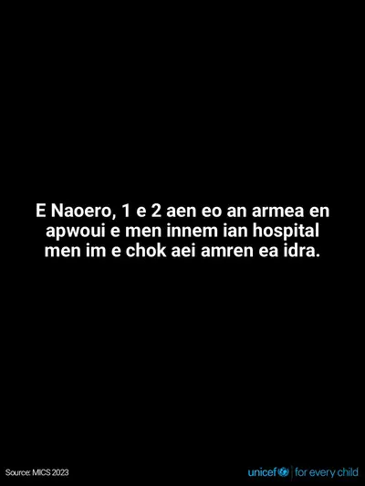 Childhood pneumonia tile for Nauru, Text only · Nauruan