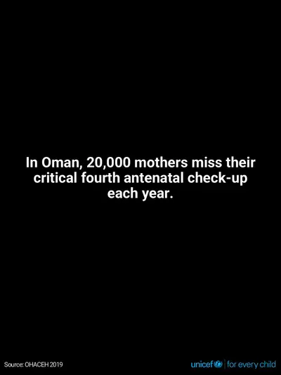 Antenatal care tile for Oman, Text only · English