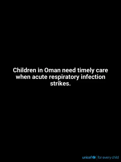 Childhood pneumonia tile for Oman, Text only · English