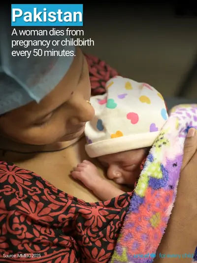 Maternal mortality tile for Pakistan, Photo · English