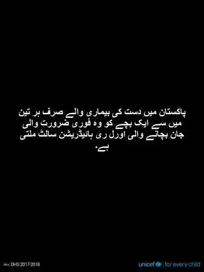 Oral rehydration salts tile for Pakistan, Text only · Urdu