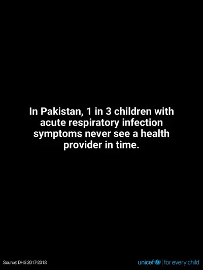 Childhood pneumonia tile for Pakistan, Text only · English