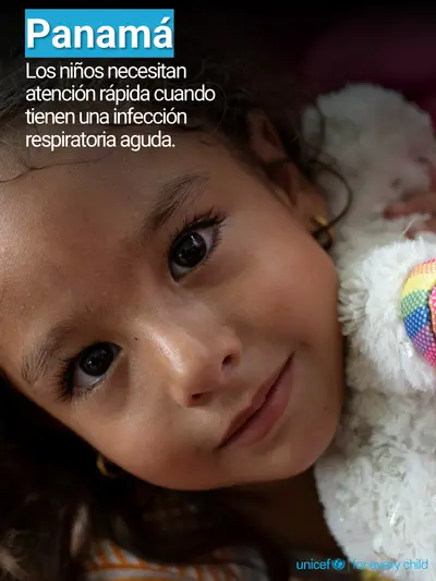 Childhood pneumonia tile for Panama, Photo · Spanish