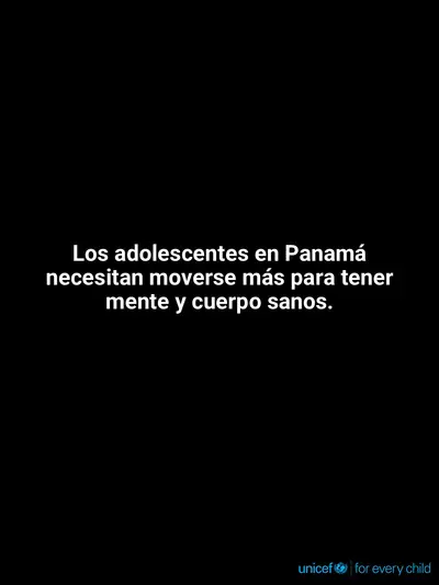 Adolescent physical activity tile for Panama, Text only · Spanish