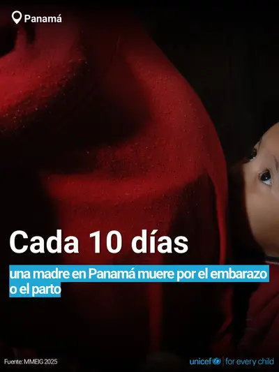 Maternal mortality tile for Panama, Bold number · Spanish