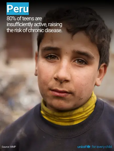 Adolescent physical activity tile for Peru, Photo · English