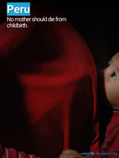 Maternal mortality tile for Peru, Photo · English