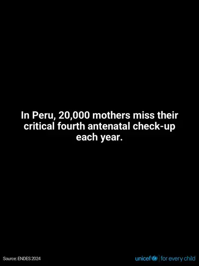 Antenatal care tile for Peru, Text only · English