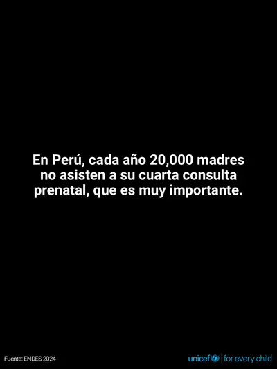 Antenatal care tile for Peru, Text only · Spanish