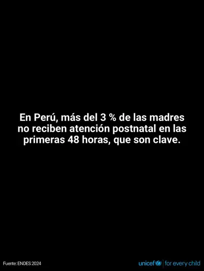 Postnatal care tile for Peru, Text only · Spanish
