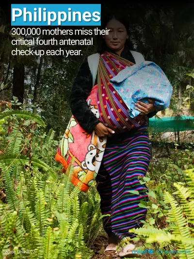 Antenatal care tile for Philippines, Photo · English