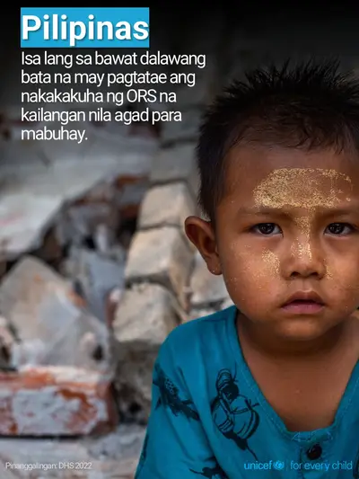 Oral rehydration salts tile for Philippines, Photo · Filipino