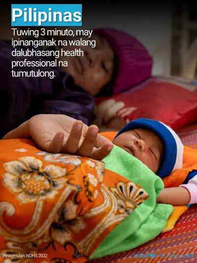 Skilled birth attendance tile for Philippines, Photo · Filipino