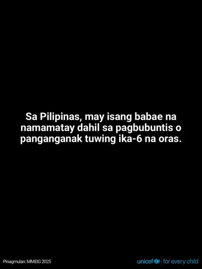 Maternal mortality tile for Philippines, Text only · Filipino