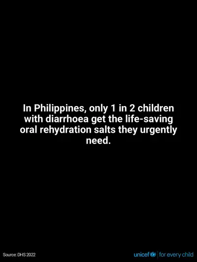 Oral rehydration salts tile for Philippines, Text only · English