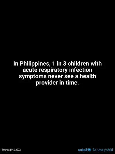 Childhood pneumonia tile for Philippines, Text only · English
