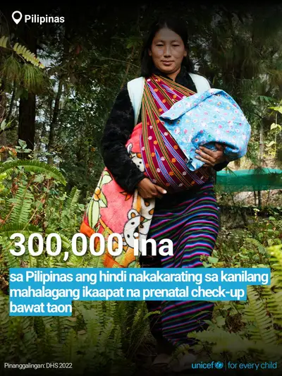 Antenatal care tile for Philippines, Bold number · Filipino