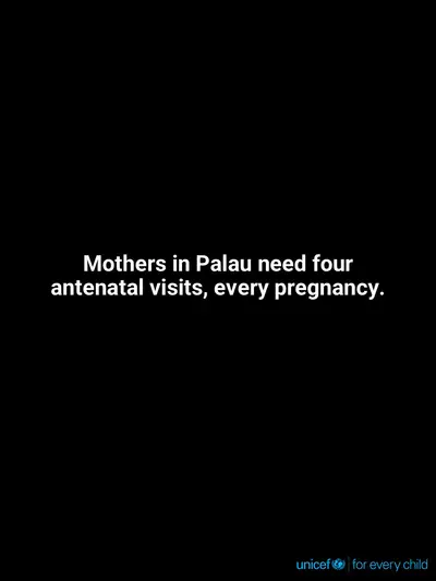 Antenatal care tile for Palau, Text only · English