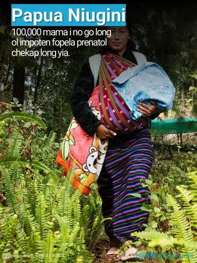 Antenatal care tile for Papua New Guinea, Photo · TokPisin
