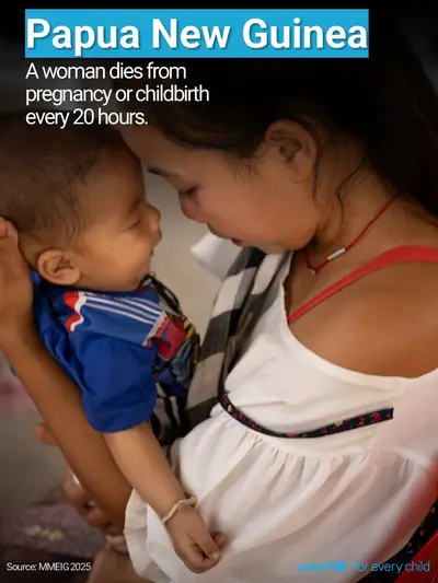 Maternal mortality tile for Papua New Guinea, Photo · English