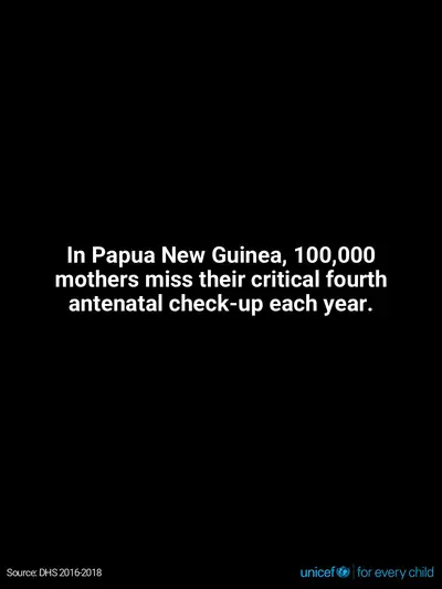 Antenatal care tile for Papua New Guinea, Text only · English