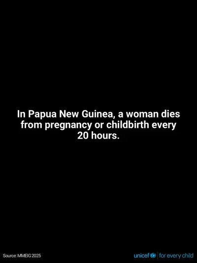 Maternal mortality tile for Papua New Guinea, Text only · English