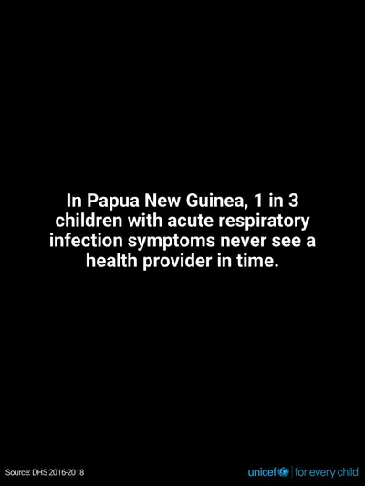 Childhood pneumonia tile for Papua New Guinea, Text only · English