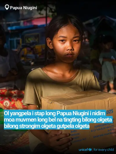 Adolescent physical activity tile for Papua New Guinea, Bold number · TokPisin