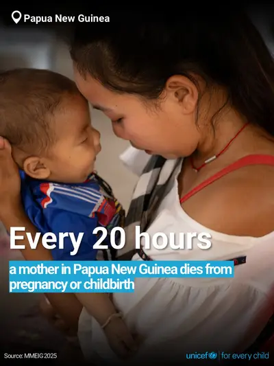 Maternal mortality tile for Papua New Guinea, Bold number · English