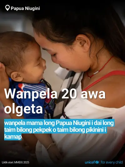 Maternal mortality tile for Papua New Guinea, Bold number · TokPisin