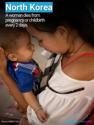 Maternal mortality tile for Democratic People's Republic of Korea, Photo · English