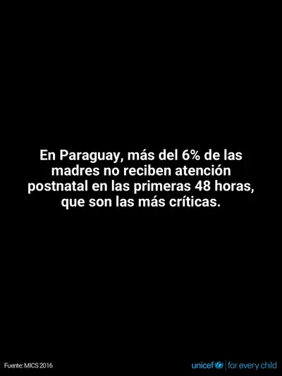 Postnatal care tile for Paraguay, Text only · Spanish