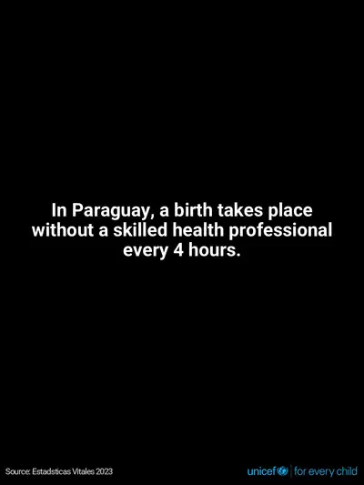 Skilled birth attendance tile for Paraguay, Text only · English