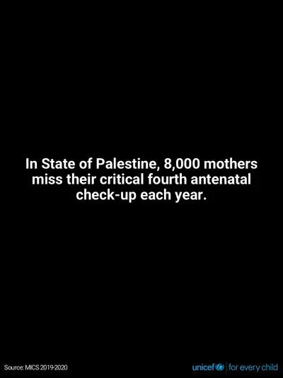 Antenatal care tile for State of Palestine, Text only · English