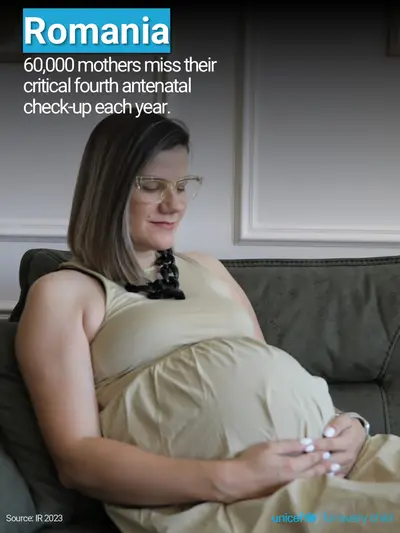 Antenatal care tile for Romania, Photo · English