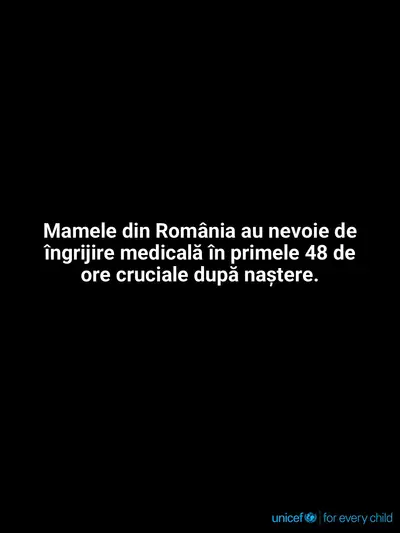 Postnatal care tile for Romania, Text only · Romanian