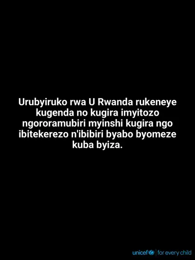 Adolescent physical activity tile for Rwanda, Text only · Kinyarwanda
