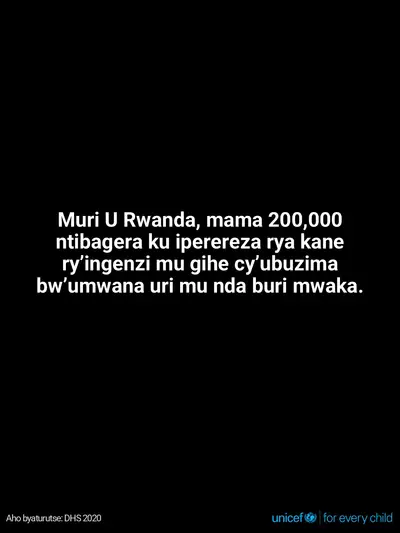 Antenatal care tile for Rwanda, Text only · Kinyarwanda